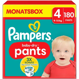 Pampers Windeln Pants Größe 4 (9-15kg) Baby-Dry 180 St