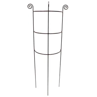 Hirsch Terracotta Rankgitter Staudenhalter halbrund H:150 B:45 cm Vollmaterial 1 Stück, Staudenhalter - Rankgitter halbrund Höhe 150 cm braun