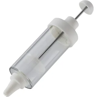 Original Kaiser Classic Garnierspritze mit 5 Tüllen, Gebäckpresse 200 ml, Tortenspritze Garnierspritze mit transparentem Behälter, Churros Maker, Krapfenspritze, Sahnespritze