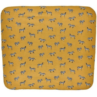 Meyco Baby Wickelauflagenbezug Zebra Animal Honey Gold (1-tlg), 85x75cm gelb