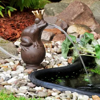 Hi Wasserspeier Froschkönig 22cm Braun