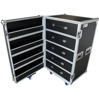 Schubladencase 5 Schubladen Transportcase. Flightcase Rack Messe BBQ Handwerk