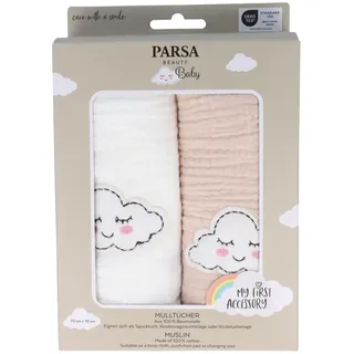 PARSA Beauty Baby Babytuch - weiß|beige