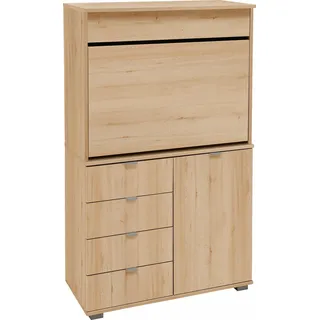 Priess Sekretär PRIESS "Ahaus", braun (edelbuchefarben), B:82cm H:139cm T:38cm, Sekretäre, Sekretär