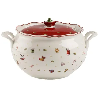 Villeroy & Boch Toy's Delight Terrine 3 Liter, Premium Porzellan, Weiß/Rot