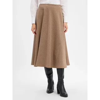 Comma, Hosenrock Braun Kariert 44