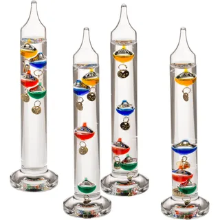 Galileo Thermometer Glas Galileo-Thermometer Deluxe 18 - 24 °C Galileisches NEU