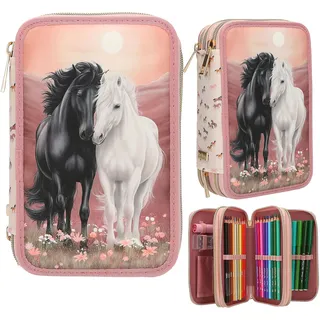 DEPESCHE Miss Melody 3 Fach Federtasche BLOSSOM PONY