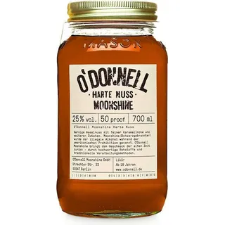 O'Donnell Moonshine Harte Nuss Likör 25% Vol. 0,7 l Geschenkset