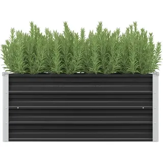 vidaXL Garten-Hochbeet verzinkter Stahl rechteckig 100 x 40 x 45 cm Anthrazit 