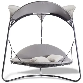 LECO Luxusschaukelbett MAREIKE mit Sonnendach, Polsterauflagen und Kissen