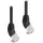 80270 RJ45 Patchkabel CAT 6a S/FTP 45 oben gewinkelt 2 m Schwarz