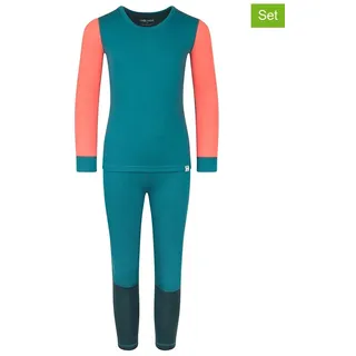 TROLLKIDS 2tlg. Funktionswäscheset "Merino" in Türkis - 116