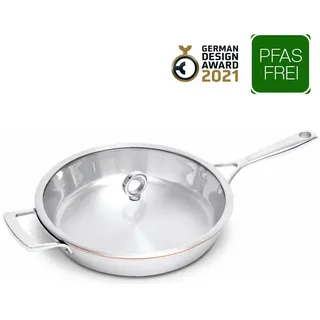 Olavson Kupferkern Pfanne - 32 cm - unbeschichtet - Stielgriff