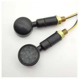 lumitecs Blinker LED Blinker Motorrad # RV299 mit ECE 2 Stück getönt schwarz