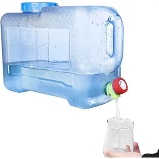 Trintion Camping Wasserkanister mit Hahn und Schraubdeckel 12L Wasserbehälter Trinkwasserkanister Transparent Wassertank für Hiking Wohnwagen Wandern Picknick