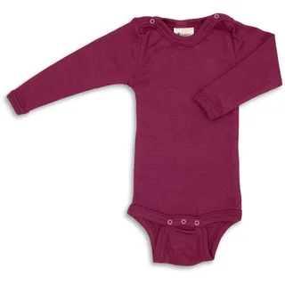 Engel Baby Body Langarm, Wolle Seide,, Orchidee, 74/80