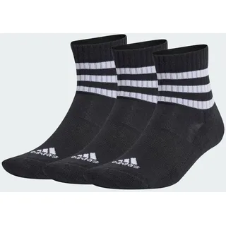 adidas 3-Streifen Cushioned Sportswear Low-Cut Socken 3 Paar Black / White 31-33