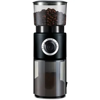 Tchibo elektrische Kaffeemühle, Edelstahlmahlwerk, Schwarz/Silber