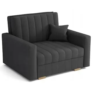 MEBLE-LUX - Sessel mit Schlaffunktion und Bettkasten, Schlafsessel mit Bettfunktion 103 cm Breit, Schlafsessel Klappbar Zanzibar, Sessel Bett, Klappsessel mit Schlaffunktion - Grau