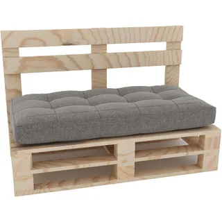 Lermowood Palettenmöbel Mpe Bank 100 x 60 cm Natur | Europaletten Indoor und Outdoor Lounge Gartenmöbel Holz Gartenmöbel Set Lounge Möbel Terrasse Balkon Loft Stil Paletten