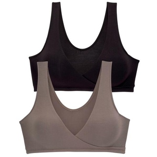 PETITE FLEUR Still-BH Damen taupe+schwarz Gr.40