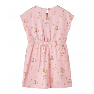 vidaXL Kinderkleid mit Taillenband Hellorange 140