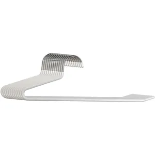 Relaxdays Hosenbügel, Set, rutschfeste Kleiderbügel, platzsparend, HBT: 17,5 x 35 x 0,5 cm, Anzugbügel, weiß