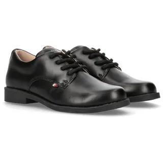 Schnürschuh TOMMY HILFIGER, Kinder, Gr. 33, schwarz, Lederimitat, Schuhe Schnürschuh, Konfirmationsschuh, Kommunionsschuh, Anzugschuh mit Lederfutter