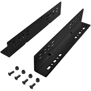 SOTECH 1 Paar Montagewinkel KW1-250-H76-L559 Schwarz galvanisiert 559 mm | (22") Materialstärke 3 mm für Boden- u. Plattformmontage der Schwerlastauszüge KV1-250-H76-Lxxx-NF u. KV1-250-H76-Lxxx-LC