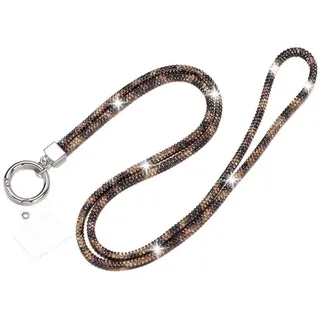 HANASE Strass-Handyband, Glitzer-Handy-Lanyard, Handy-Diamant-Kristall-Kettenriemen, Schlüsselanhänger, Anti-Verlust-Seil, Hängeschnur, T6