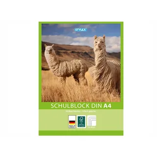 Stylex Schulblock A4 4-fach gelocht, blanko sortiert