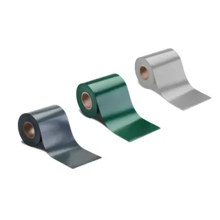 Sichtschutzstreifen für Doppelstabmattenzaun - 35,00 m x 19 cm - PVC - Silber - inkl. 25 Klemmschienen - für Gittermatten, Stabgitter und Zaunmatten
