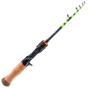 SPORTARC Angelrute Pferd Mund Rute Micro Rod Angelrute Köder Rute Kurze Teleskoprute UL/F Angeln Liebhaber für Hecht, Crappie, Barsch 1.68M Griff