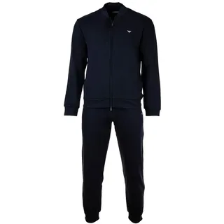 EMPORIO ARMANI Herren Hausanzug mit Zip-Jacke - BASIC TERRY, Full Zip Tracksuit Blau L