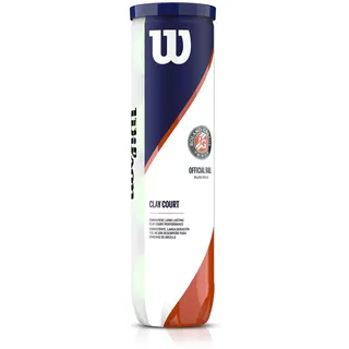 Wilson Offizielle Roland Garros Tennisbälle, Tennisballdose á 4 Bällen, Für Sandplätze geeignet, WRT115000, Yellow