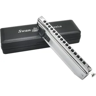 Swan Chromatische Mundharmonika, C-Schlüssel, 10/12/16 Löcher, 40/48/64 Töne, Mundharmonika, Musikinstrumente mit präzisionsgefertigtem Schieben für Anfänger (SW1664)