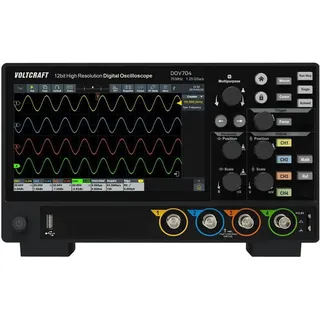 VOLTCRAFT DOV704 Digital-Oszilloskop 70 MHz 4-Kanal 1,25 GSa/s 50 Mpts 12 Bit
