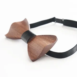 HMF 3850-02 Holzfliege Männer Handarbeit, 6 x 12 x 1 cm Schwarz