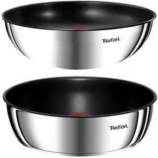 TEFAL INGENIO EMOTION SCHMORPFANNE 24 CM + WOK PFANNE 26 CM, PFANNENSET, PFANNEN