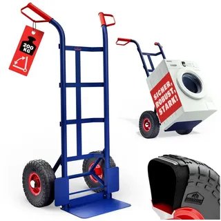Gardebruk Sackkarre, klappbar 200kg Luftbereifung Stahl blau blau