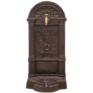 Aubaho Dekoobjekt Standbrunnen Waschbecken Brunnen Eisen Wandbrunnen antik Style 83cm br braun