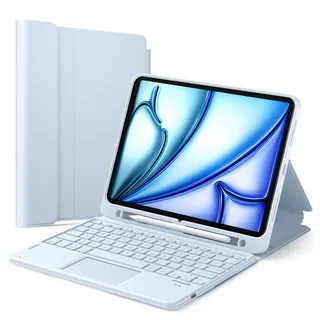Inateck Hülle mit Tastatur für iPad 10/11 Gen. A16 2025, Air 11 Zoll M3/M2 (2025/2024), Pro 11 Blau