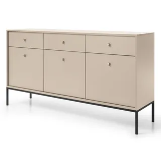 Selsey Monne 3-türig 119 x 80 x 40 cm beige / dunkelblau