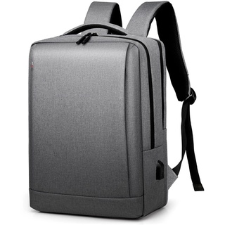 FANDARE Rucksack Laptop Wasserdicht Handgepäck Rucksack Schulrucksack Herren mit USB-Ladeanschluss Rucksäcke mit 15.6 Zoll Laptopfach für Business Arbeit Reise Schulranzen Daypacks Grau B