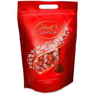 Lindt Schokolade LINDOR Kugeln Milch | 2 kg Beutel | Ca. 155 LINDOR Kugeln aus Vollmilch-Schokolade mit zartschmelzender Füllung | Pralinengeschenk | Großpackung | Schokoladengeschenk