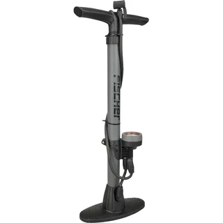 Fischer Fahrrad-Standpumpe mit Manometer für alle Ventile
