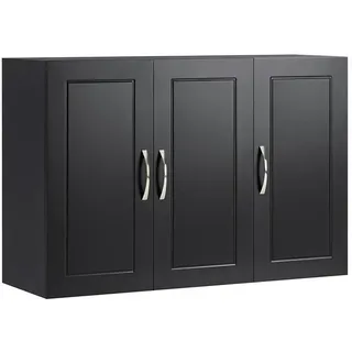 SoBuy Hängeschrank FRG231-L-SCH 90 x 60 x 30 cm Schwarz Holzwerkstoff
