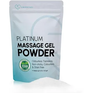 Japanisches Nuru Gel Pulver 50g – Platin-Edition | Wiederverschließbar | Bis 5L Gel | Glitschig, neutral, fleckenfrei | Ohne Parabene & Glycerin | Made in Japan