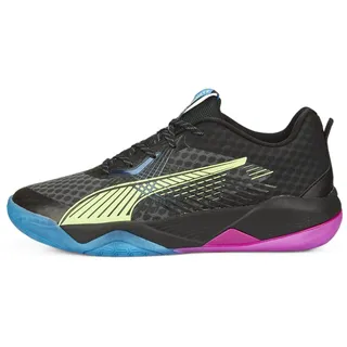 Puma Eliminate Power Nitro II Hallenturnschuh, Black-Fizzy Light-Ocean Dive-Festival Fuchsia, 48.5 EU